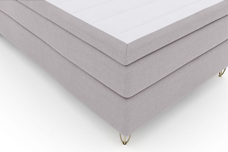 Select No 6 Kontinentalsäng 120x200 Medium Watergel - Ljusgrå/Metall V-Form - Products - Möbler - Säng - Enkelsäng