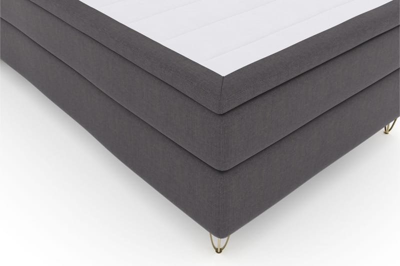 Select No 6 Kontinentalsäng 120x200 Medium Watergel - Mörkgrå/Metall V-Form - Products - Möbler - Säng - Enkelsäng