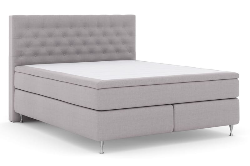 Select No 6 Kontinentalsäng 160x200 Fast Watergel - Ljusgrå/Silver - Products - Möbler - Säng - Kontinentalsäng
