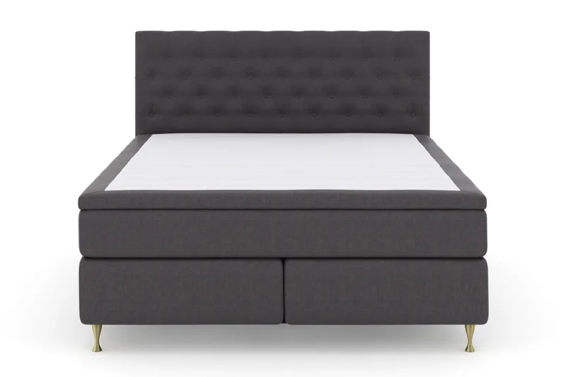 Select No 6 Kontinentalsäng 160x200 Fast Watergel - Mörkgrå/Guld - Products - Möbler - Säng - Kontinentalsäng