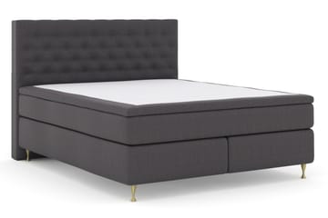 Select No 6 Kontinentalsäng 160x200 Medium Latex/Memory - Mörkgrå/Guld - Products - Möbler - Säng - Kontinentalsäng