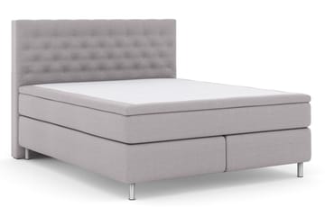 Select No 6 Kontinentalsäng 160x200 Medium Watergel - Ljusgrå/Metall - Products - Möbler - Säng - Kontinentalsäng