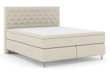 Select No 6 Kontinentalsäng 180x200 Fast Memory/Pocket - Beige/Metall V-Form - Products - Möbler - Säng - Kontinentalsäng