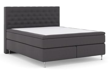 Select No 6 Kontinentalsäng 180x200 Fast Watergel - Mörkgrå/Silver - Products - Möbler - Säng - Kontinentalsäng