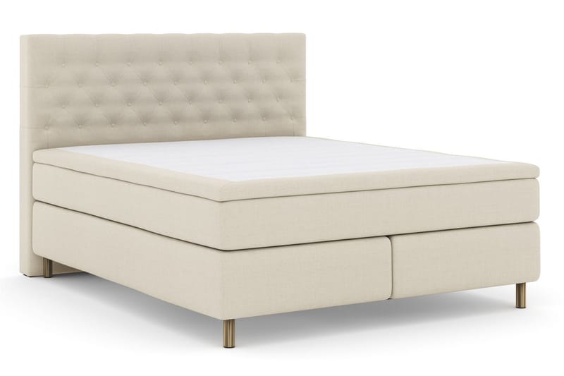 Select No 6 Kontinentalsäng 180x200 Fast/Medium Latex/Memory - Beige/Koppar - Products - Möbler - Säng - Kontinentalsäng