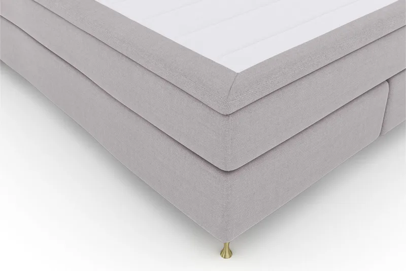 Select No 6 Kontinentalsäng 210x210 F/M Memory/Pocket - Ljusgrå/Guld - Products - Möbler - Säng - Kontinentalsäng