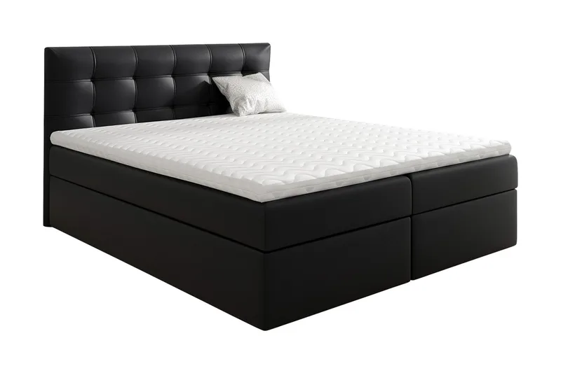 Skaftå Kontinentalsäng 140x200, Svart/Vit