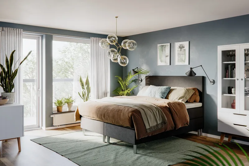 Sleepy Kontinentalsäng 160x200 cm - Svart - Products - Möbler - Säng - Kontinentalsäng