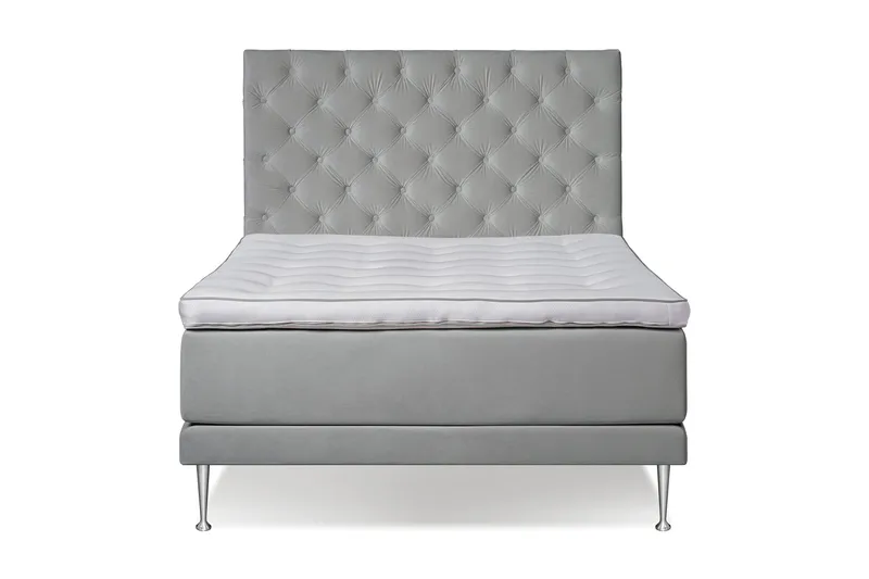 Victoria Komplett Sängpaket 140x200, Ljusgrå