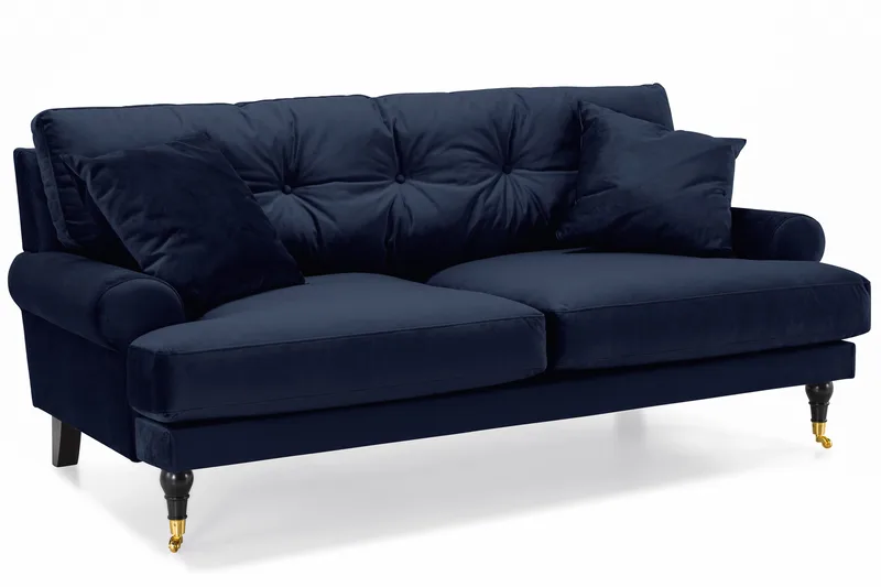Andrew 2-sits Sammetssoffa - Blå - Products - Möbler - Soffa - Sammetssoffa