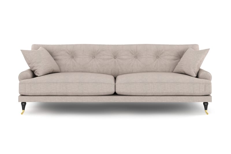Andrew 3-sits Tygsoffa, Beige
