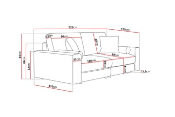 Arken Lyx 3-sits Djup Soffa i Manchester - Greige - Products - Möbler - Soffa - 3 sits soffa