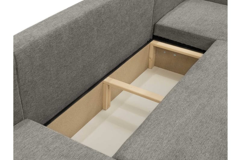 Barile Bäddsoffa Dubbeldivan 4-sits i Plysch - Brun - Products - Möbler - Soffa - Bäddsoffa - U bäddsoffa