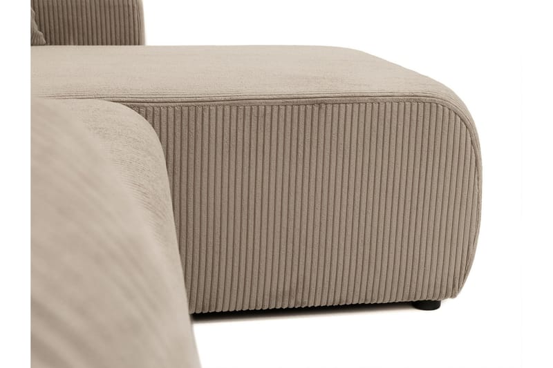 Barile Bäddsoffa med Divan 3-sits i Plysch - Grå - Products - Möbler - Soffa - Bäddsoffa - Bäddsoffa divan