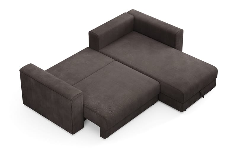 Bergen Extra djup 3-sits Bäddsoffa med Divan och Bäddmadrass i Memoryskum och Tvättbar klädsel - Taupe - Products - Möbler - Soffa - Bäddsoffa - Bäddsoffa divan
