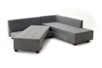 Brunei Hörnbäddsoffa Höger - Grå - Products - Möbler - Soffa - B äddsoffa - Hörnbäddsoffa