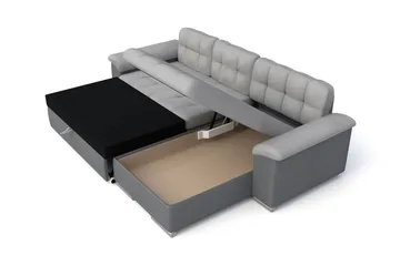 Camior Divanbäddsoffa 280x160x76 cm - Grå - Products - Möbler - Soffa - Bäddsoffa - Bäddsoffa längsbäddad