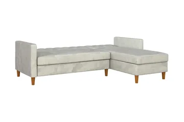 Celine 3-sits Divanbäddsoffa Sammet/Ljusgrå - Dorel Home - Products - Möbler - Soffa - Bäddsoffa - Bäddsoffa divan