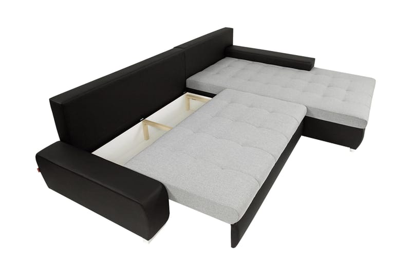 Cerys Bäddsoffa m. Divan 3-sits - Grå - Products - Möbler - Soffa - Bäddsoffa - Bäddsoffa divan