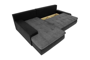 Cerys Divanbäddsoffa 265x185x85 cm Universal - Grå - Products - Möbler - Soffa - Bäddsoffa - Bäddsoffa längsbäddad