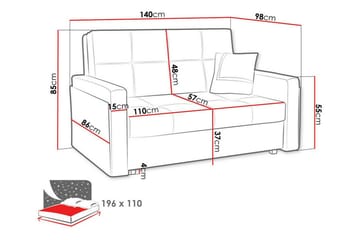 Denegal 2-sits Bäddsoffa Dark green - Products - Möbler - Soffa - Bäddsoffa - 2 sits bäddsoffa