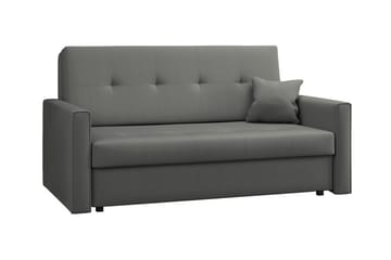 Denegal 2-sits liten bäddsoffa i Plysch - Grå - Products - Möbler - Soffa - Bäddsoffa - 2 sits bäddsoffa