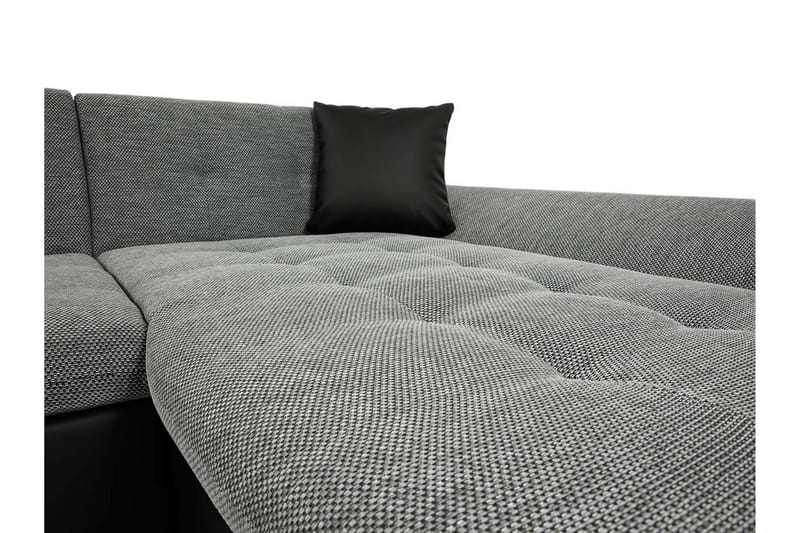Dewitt 3-sits Bäddsoffa - Svart - Products - Möbler - Soffa - Bäddsoffa - U bäddsoffa