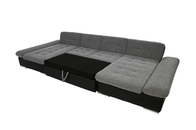 Dewitt 6-sits Bäddsoffa - Mörkgrå - Products - Möbler - Soffa - Bäddsoffa - U bäddsoffa