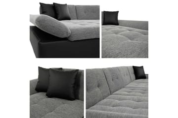 Dewitt Bäddsoffa Dubbeldivan 5-sits - Svart - Products - Möbler - Soffa - Bäddsoffa - U bäddsoffa