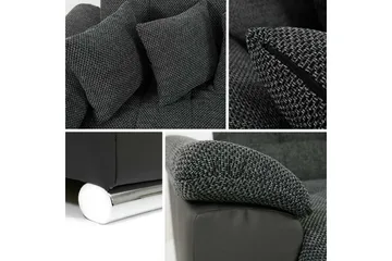Dynir 4-sits Bäddsoffa - Svart/Grå - Products - Möbler - Soffa - Bäddsoffa - Bäddsoffa längsbäddad