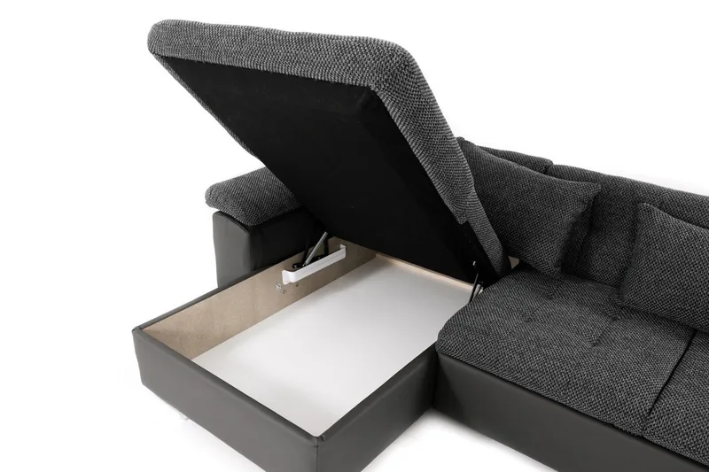 Dynir Bäddsoffa Divan Vänster - Mörkgrön - Products - Möbler - Soffa - Bäddsoffa - Bäddsoffa divan