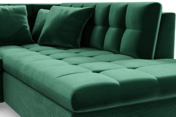Dynir Bäddsoffa Divan Vänster - Mörkgrön - Products - Möbler - Soffa - Bäddsoffa - Bäddsoffa divan
