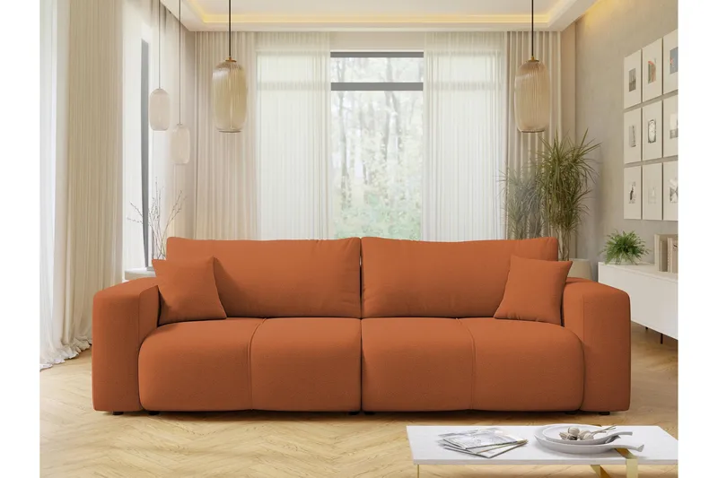 Flo Bäddsoffa 3-sits - Orange - Products - Möbler - Soffa - Bäddsoffa - 3 sits bäddsoffa