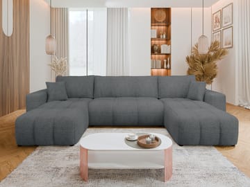 Flo Bäddsoffa Dubbeldivan 4-sits - Vit - Products - Möbler - Soffa - Bäddsoffa - U bäddsoffa