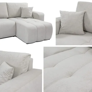 Flo Bäddsoffa med Divan 3-sits - Grå - Products - Möbler - Soffa - Bäddsoffa - Bäddsoffa divan