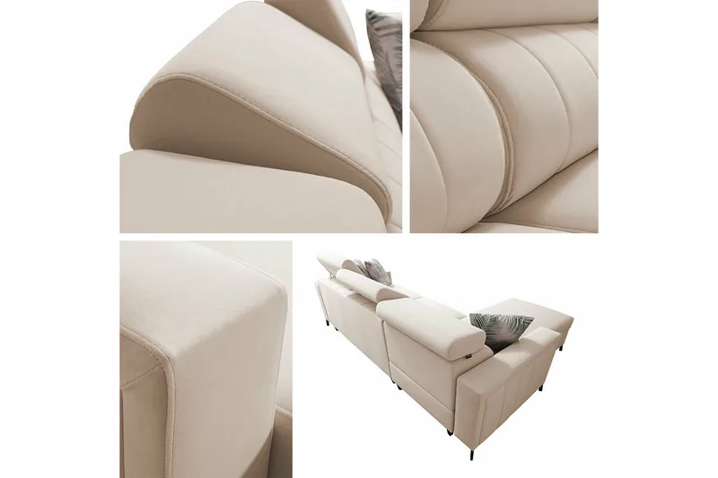 Galbally 3-sits Hörnbäddsoffa beige - Products - Möbler - Soffa - Bäddsoffa - Bäddsoffa divan