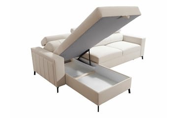 Galbally 3-sits Hörnbäddsoffa beige - Products - Möbler - Soffa - Bäddsoffa - Bäddsoffa divan