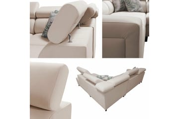 Galbally 3-sits Hörnbäddsoffa Light grey - Products - Möbler - Soffa - Bäddsoffa - Hörnbäddsoffa