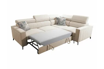 Galbally 3-sits Hörnbäddsoffa Pink - Products - Möbler - Soffa - Bäddsoffa - Hörnbäddsoffa