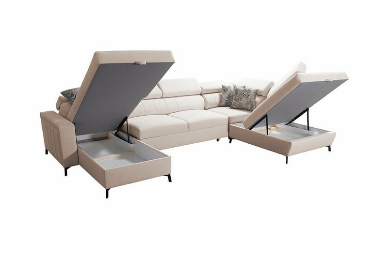 Galbally 5-sits Hörnbäddsoffa Dark brown - Products - Möbler - Soffa - Bäddsoffa - Bäddsoffa divan