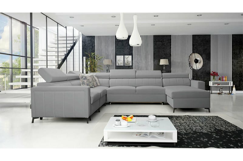 Galbally 5-sits Hörnbäddsoffa Ljusgrå - Products - Möbler - Soffa - Bäddsoffa - Hörnbäddsoffa