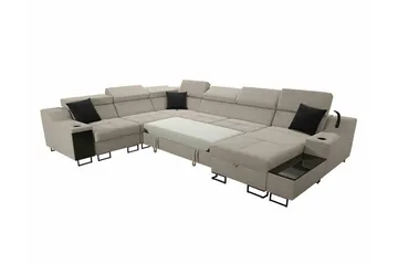 Galbally 5-sits Hörnsoffa Black - Products - Möbler - Soffa - Bäddsoffa - Hörnbäddsoffa