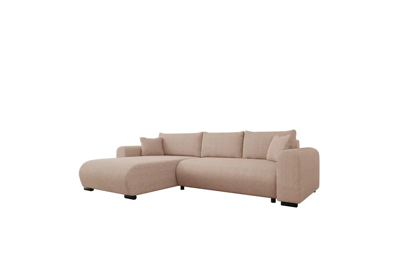 Handda Bäddsoffa med Divan 3-sits i Manchester, Rosa