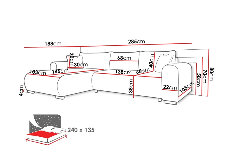 Handda Bäddsoffa med Divan 3-sits i Sammet - Gul - Products - Möbler - Soffa - Bäddsoffa - Bäddsoffa divan