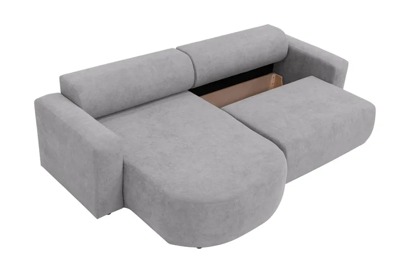 Hanish Bäddsoffa med Divan 3-sits - Grå - Products - Möbler - Soffa - Bäddsoffa - Bäddsoffa divan