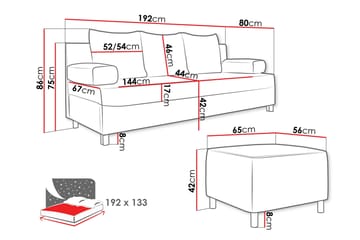 Kintore 2-sits Bäddsoffa Brown - Products - Möbler - Soffa - Bäddsoffa - Bäddsoffa längsbäddad