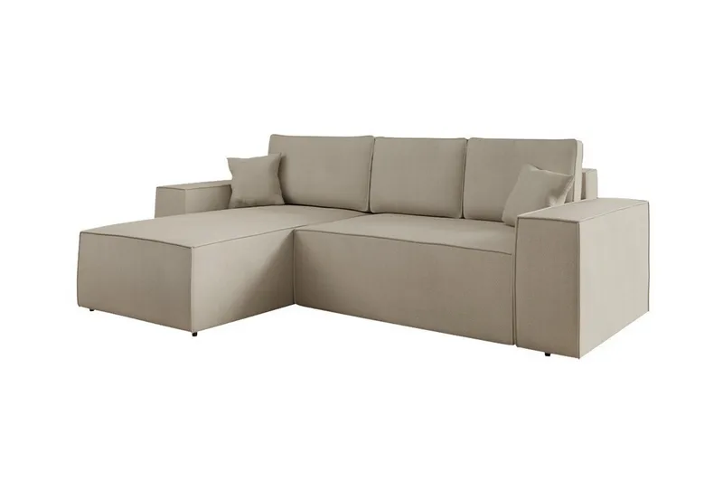 Knocklong 3-sits Hörnbäddsoffa, Ljusbrun