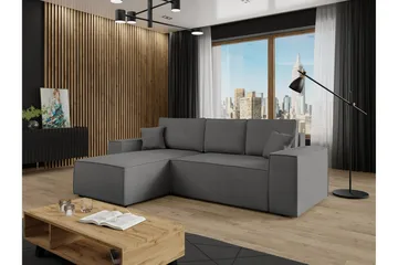 Knocklong 3-sits Hörnbäddsoffa - Mörkgrå - Products - Möbler - Soffa - Bäddsoffa - Hörnbäddsoffa