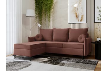 Knocklong 3-sits Hörnbäddsoffa - Rosa - Products - Möbler - Soffa - Bäddsoffa - Hörnbäddsoffa