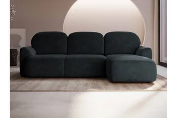 Korfu Bäddsoffa m. Divan 3-sits - Svart - Products - Möbler - Soffa - Bäddsoffa - Bäddsoffa divan